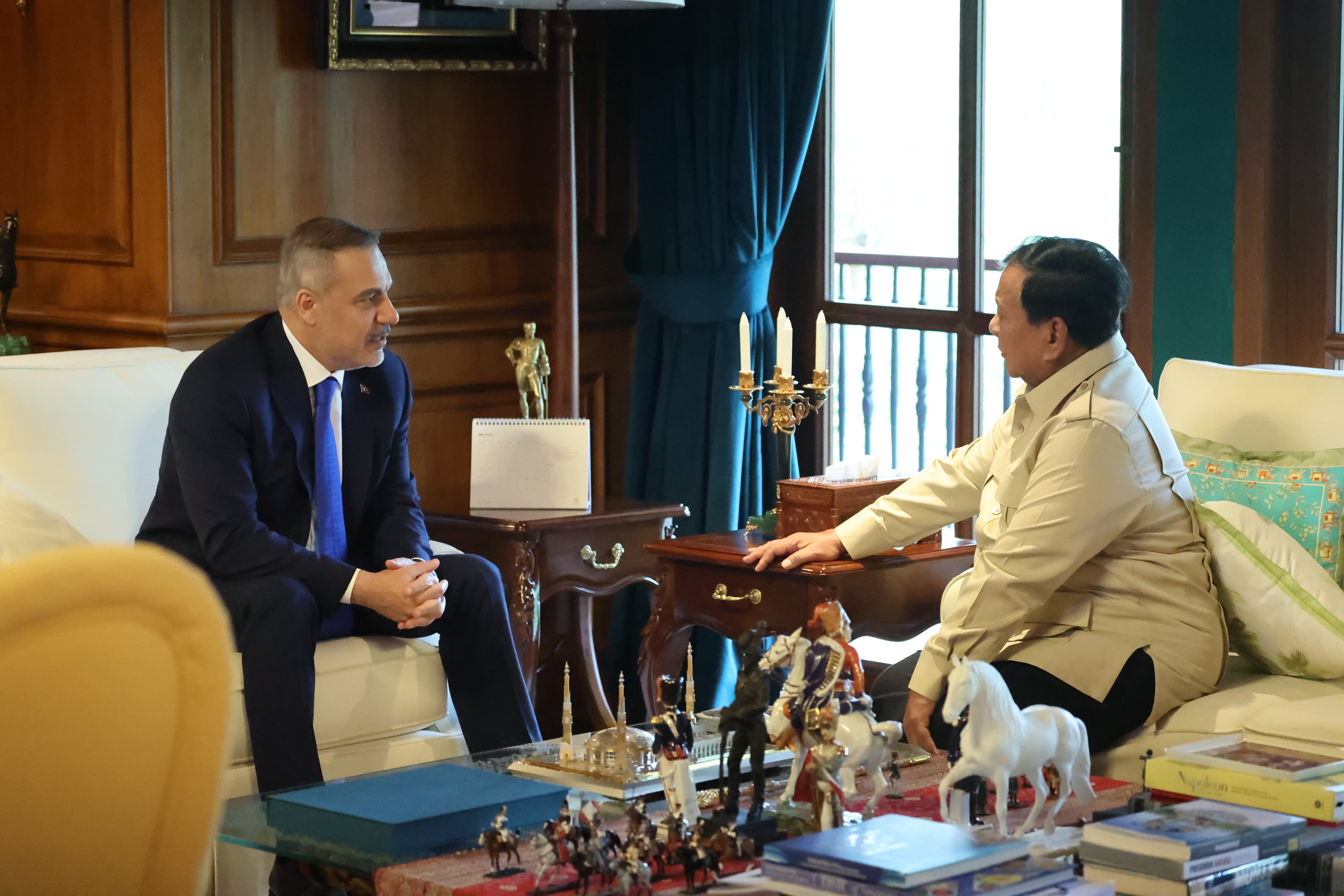 Prabowo Terima Menlu Turki di Hambalang, Bahas Palestina hingga Situasi Timur Tengah